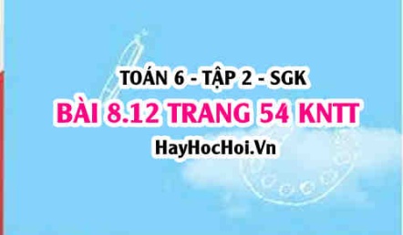 Bài 8.12 trang 54 Toán 6 Tập 2 Kết nối tri thức